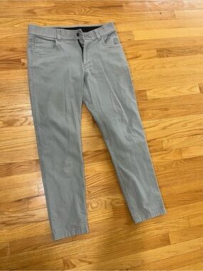 Men's Slim Fit Gray Work Pants / Chinos